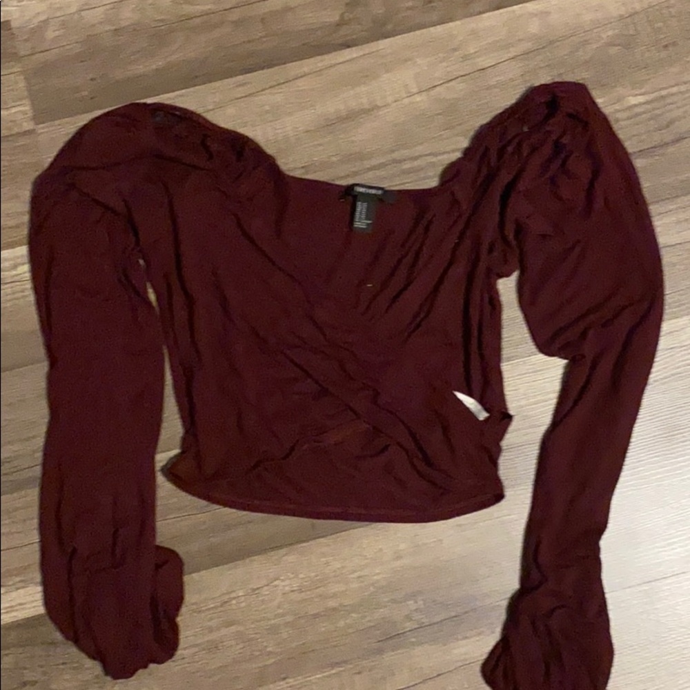Forever 21 Long Sleeve Crop Top